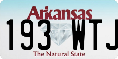 AR license plate 193WTJ