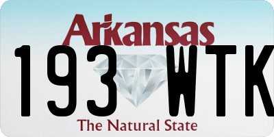 AR license plate 193WTK