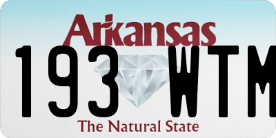 AR license plate 193WTM
