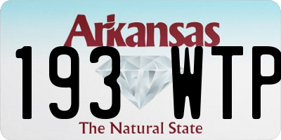 AR license plate 193WTP