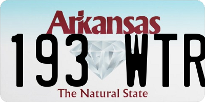 AR license plate 193WTR