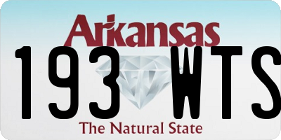 AR license plate 193WTS