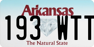 AR license plate 193WTT