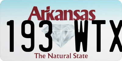 AR license plate 193WTX