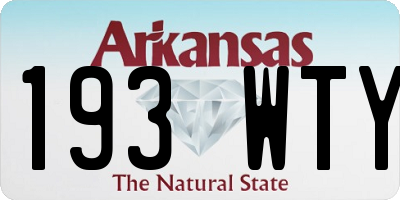 AR license plate 193WTY
