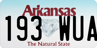 AR license plate 193WUA