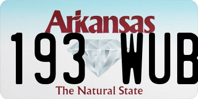 AR license plate 193WUB