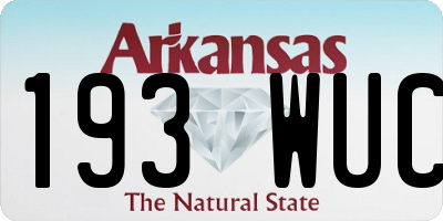 AR license plate 193WUC