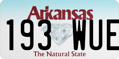 AR license plate 193WUE