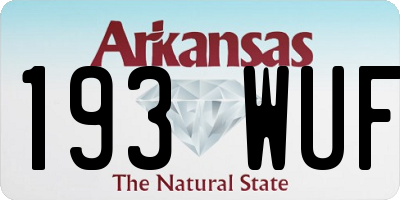 AR license plate 193WUF