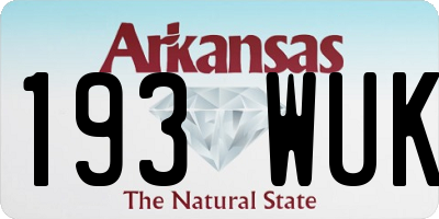 AR license plate 193WUK