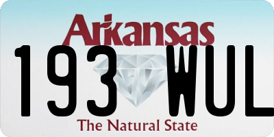 AR license plate 193WUL