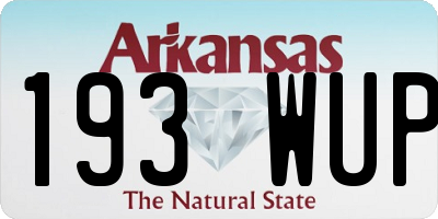 AR license plate 193WUP