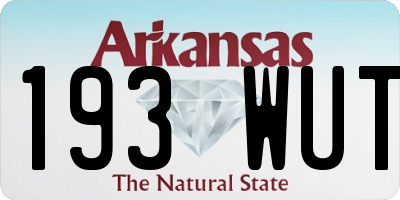 AR license plate 193WUT