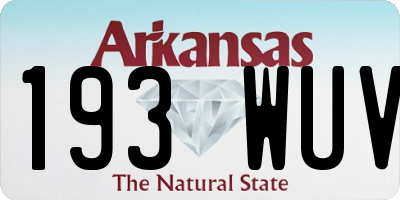 AR license plate 193WUV