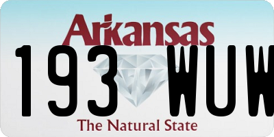 AR license plate 193WUW