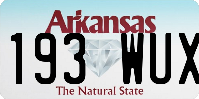 AR license plate 193WUX