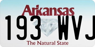 AR license plate 193WVJ