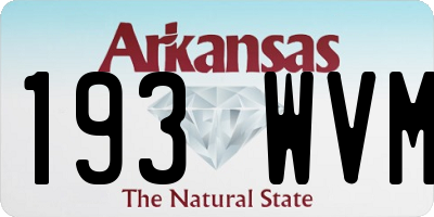 AR license plate 193WVM