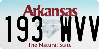 AR license plate 193WVV