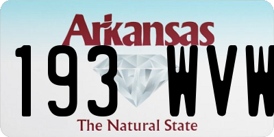AR license plate 193WVW