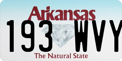 AR license plate 193WVY