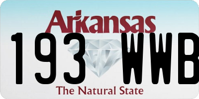 AR license plate 193WWB