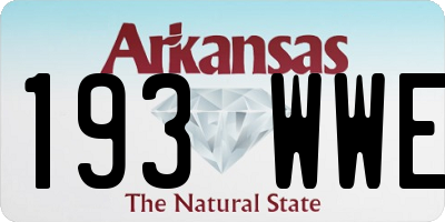 AR license plate 193WWE