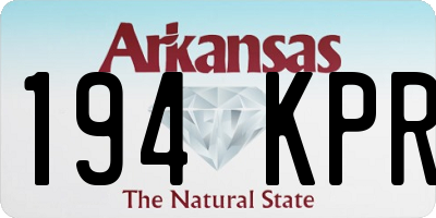 AR license plate 194KPR