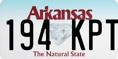 AR license plate 194KPT