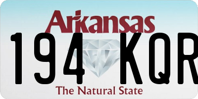 AR license plate 194KQR