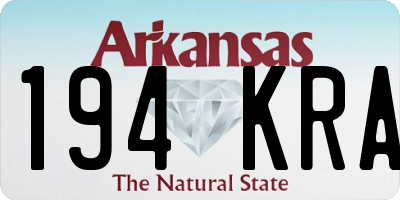 AR license plate 194KRA