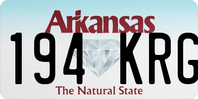 AR license plate 194KRG