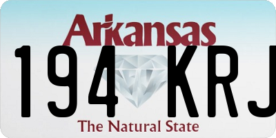 AR license plate 194KRJ