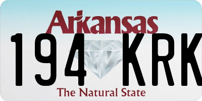 AR license plate 194KRK