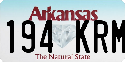 AR license plate 194KRM