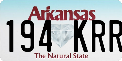 AR license plate 194KRR