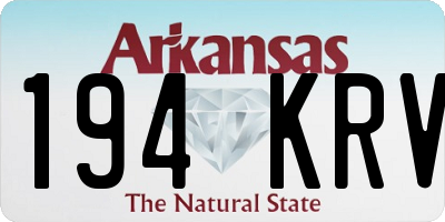 AR license plate 194KRV