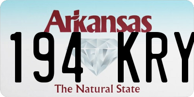 AR license plate 194KRY