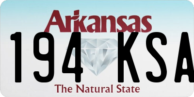 AR license plate 194KSA