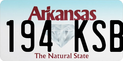 AR license plate 194KSB
