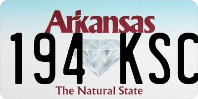 AR license plate 194KSC