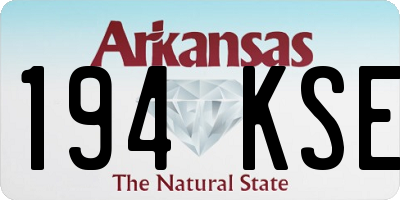 AR license plate 194KSE