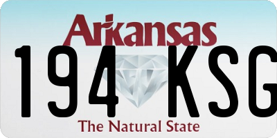 AR license plate 194KSG