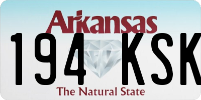 AR license plate 194KSK