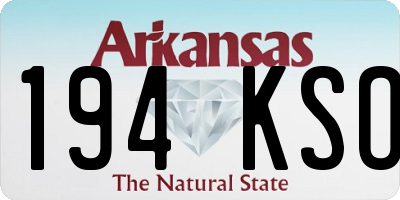 AR license plate 194KSO