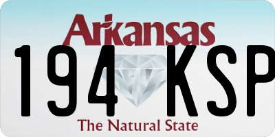 AR license plate 194KSP