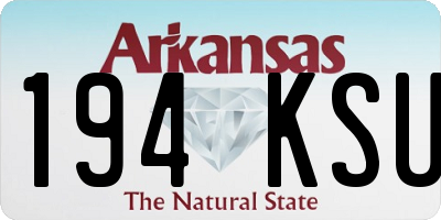 AR license plate 194KSU