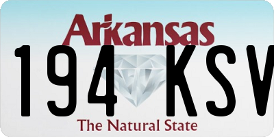 AR license plate 194KSV
