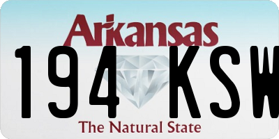 AR license plate 194KSW